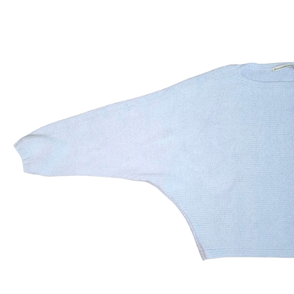 Abercrombie & Fitch Women's S/M Light Blue Knit Sweater Batwing Sleeve Pullover - Picture 6 of 6